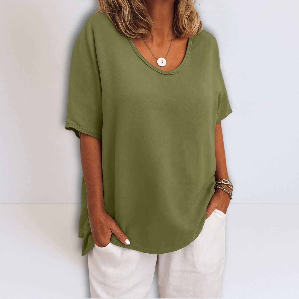 Joanne | Oversized V-neck Blouse