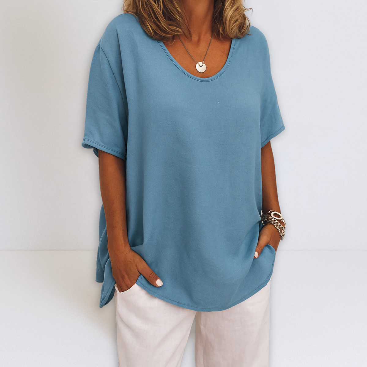 Joanne | Oversized V-neck Blouse