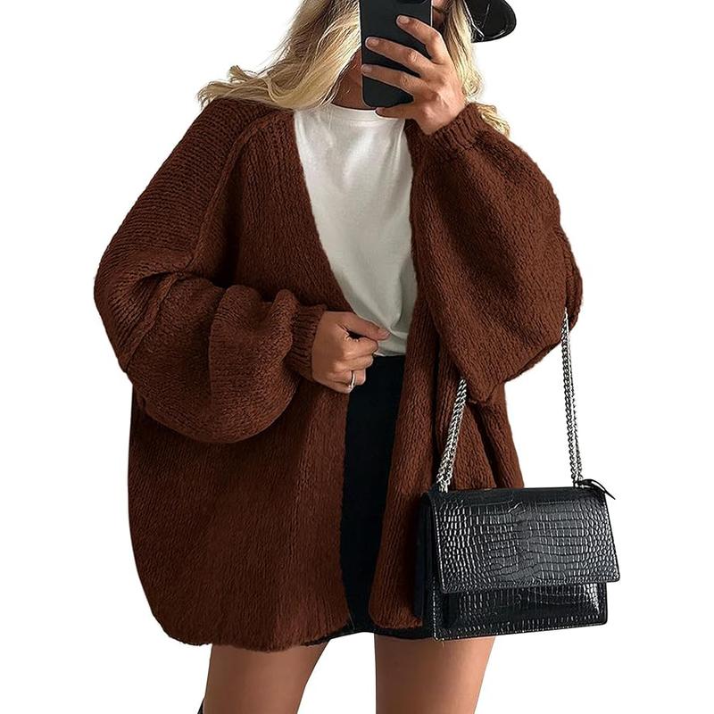 VERONIKA™ - Oversized Fit Lantern Sleeve Autumn Knit Cardigan