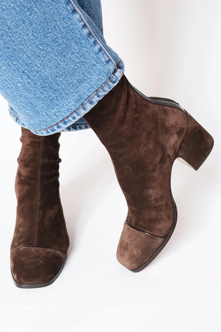 Victoria | Square Toe Heeled Boots