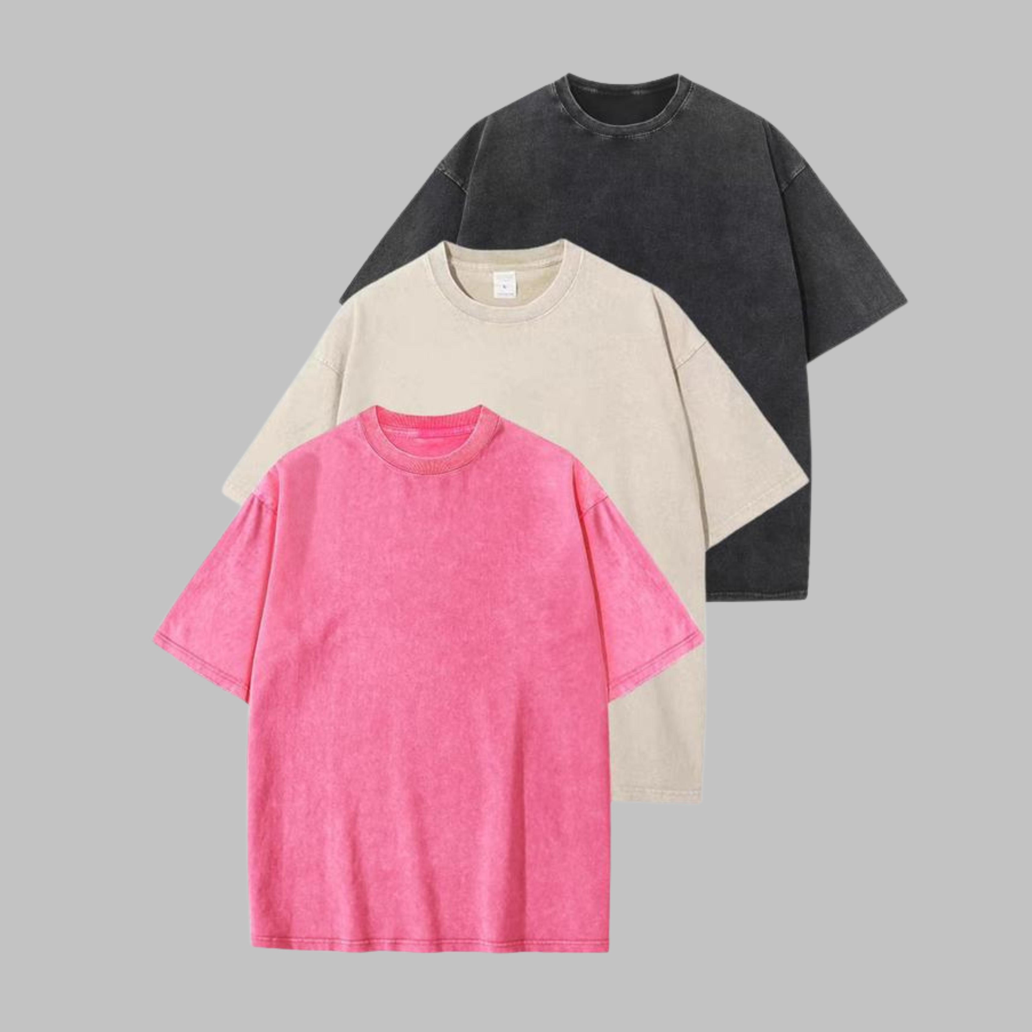 AFINA™ | Women Casual Oversized Wash Crew Neck Unisex Shirt