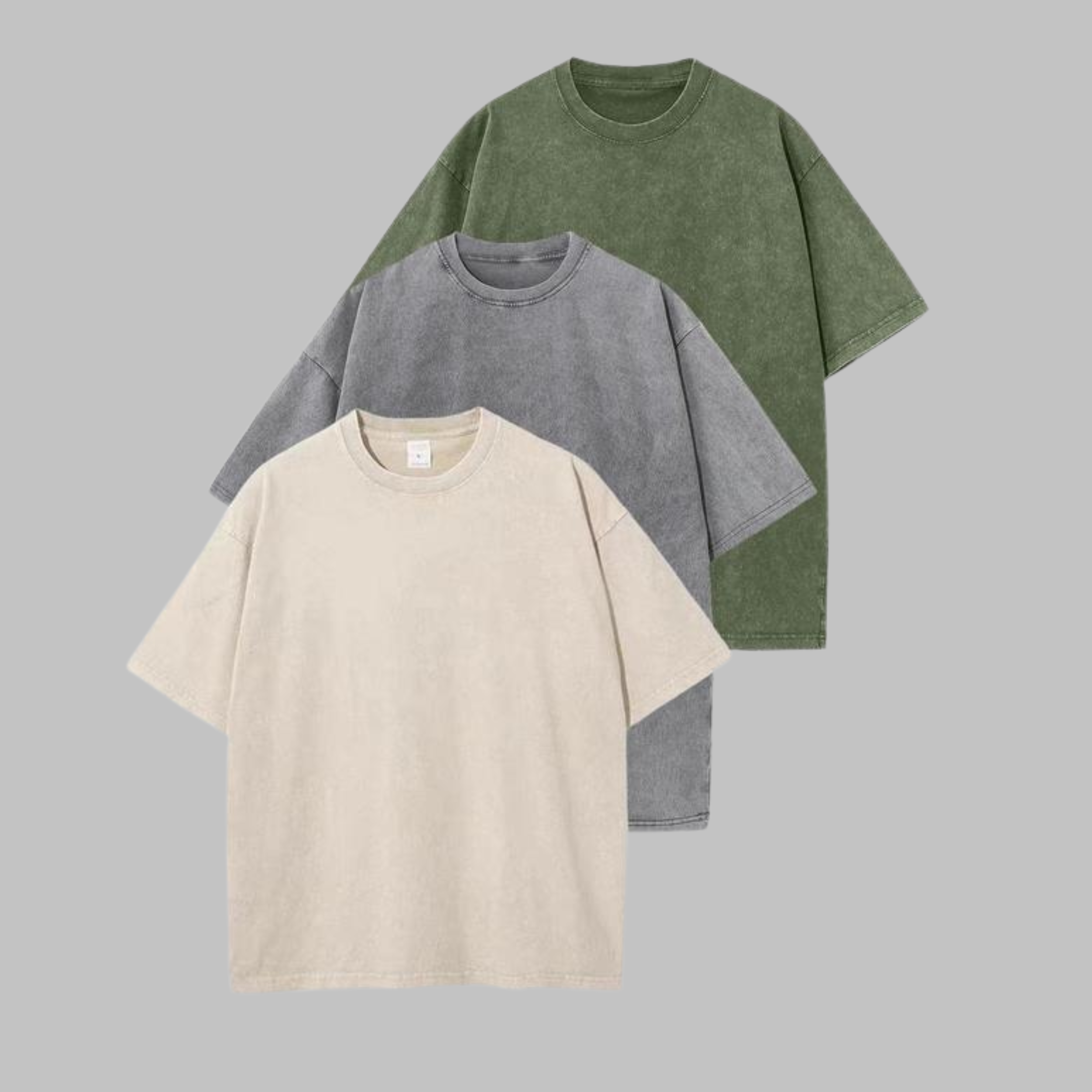 AFINA™ | Women Casual Oversized Wash Crew Neck Unisex Shirt