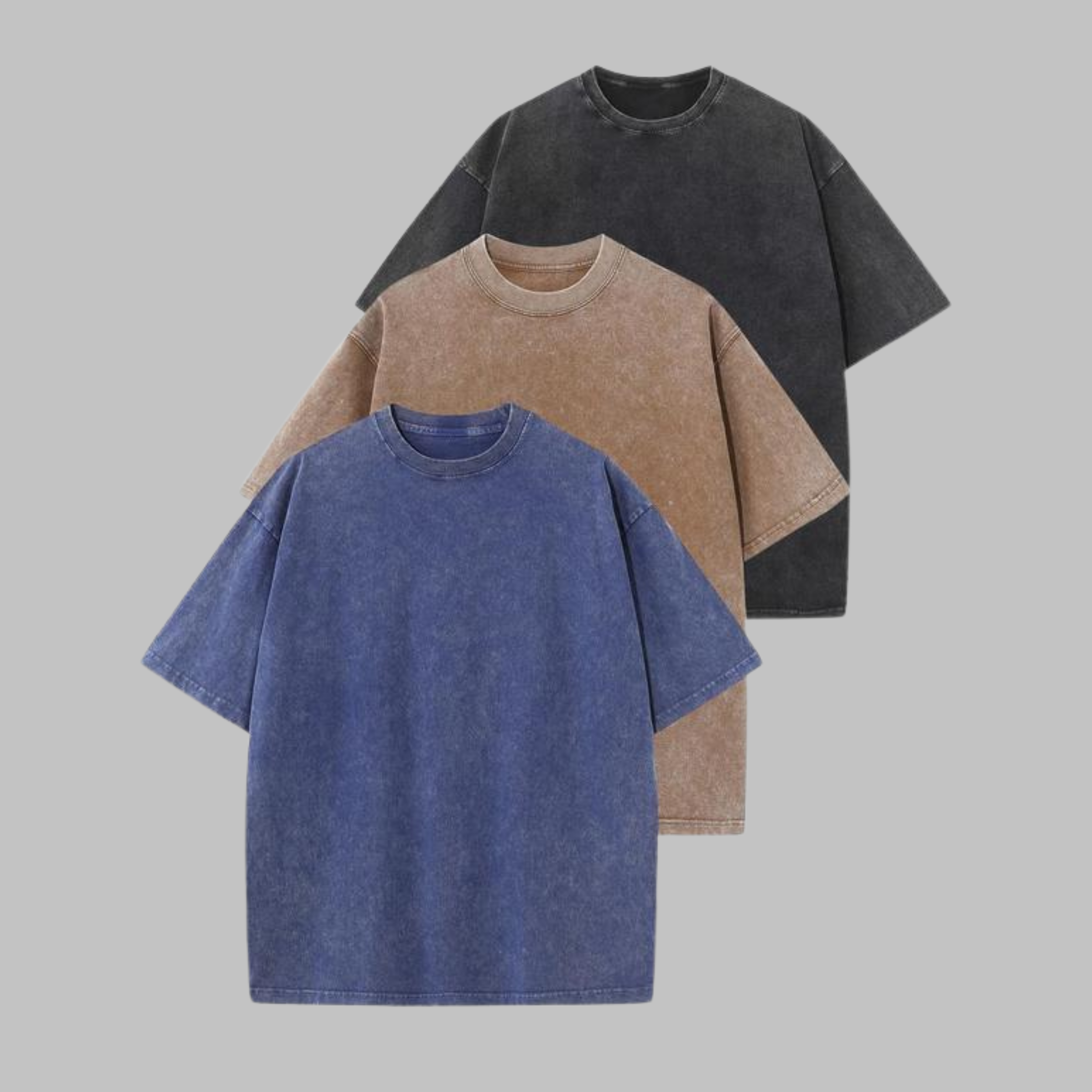 AFINA™ | Women Casual Oversized Wash Crew Neck Unisex Shirt