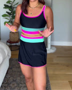 Myra™ | Elegant Three-Piece Colour Block Swimsuit