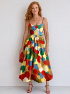 Xandria | Polka Dot Print Midi Dress