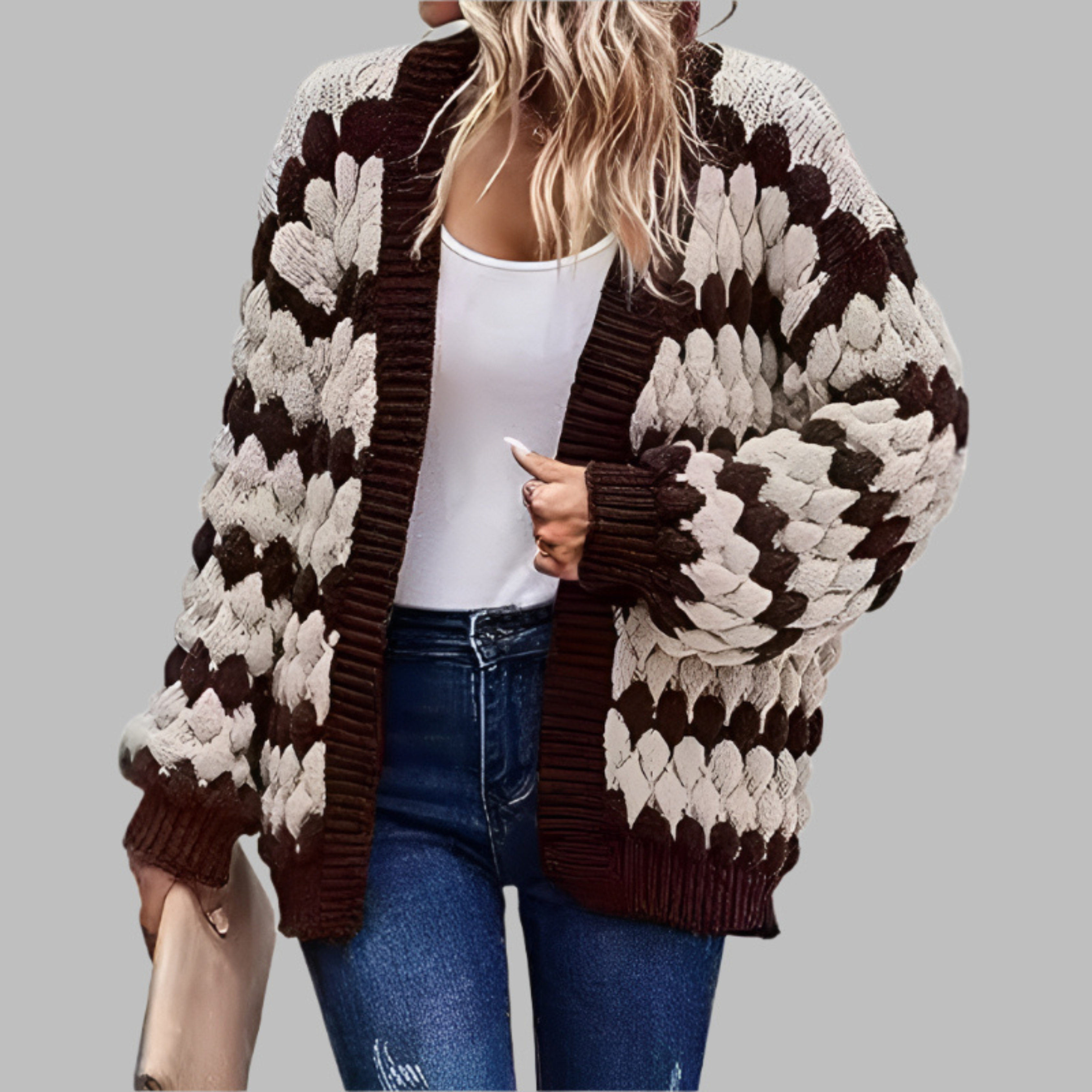 SALVACION™ – Casual Long Sleeve Drop Shoulder Cardigan