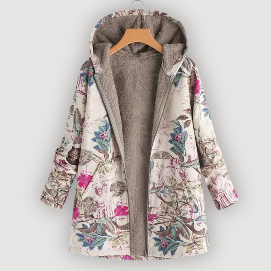 ALYSSA – COSY FLORAL COAT