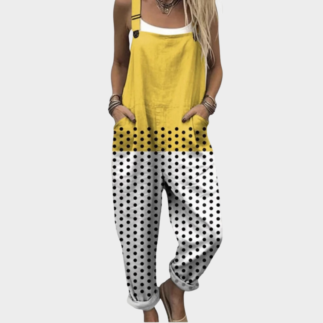 Comfortable Printed Overalls