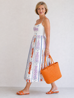 Coralyse | Lobster Print Sleeveless Midi Dress
