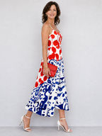 Zarelia | Leopard Graphic Print Midi Dress