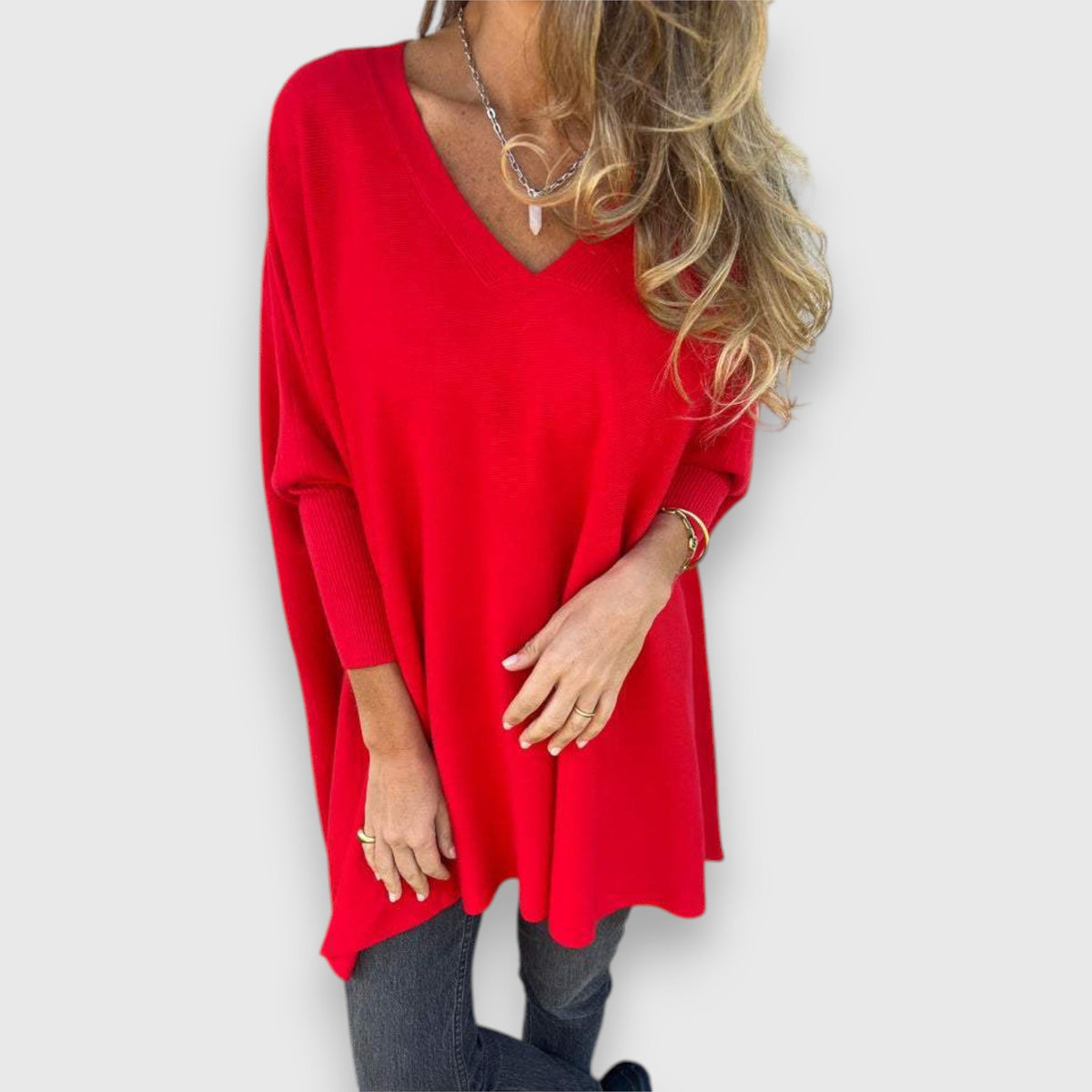Rosie | Cosy Oversized V-Neck Sweater