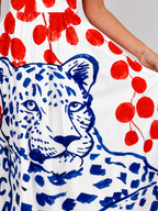 Zarelia | Leopard Graphic Print Midi Dress