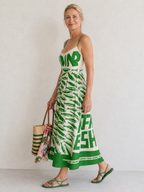 Marivelle | Fish Graphic Print Midi Dress