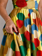 Xandria | Polka Dot Print Midi Dress