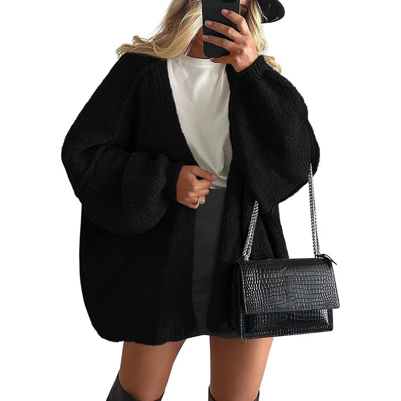 VERONIKA™ - Oversized Fit Lantern Sleeve Autumn Knit Cardigan