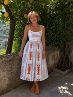 Coralyse | Lobster Print Sleeveless Midi Dress