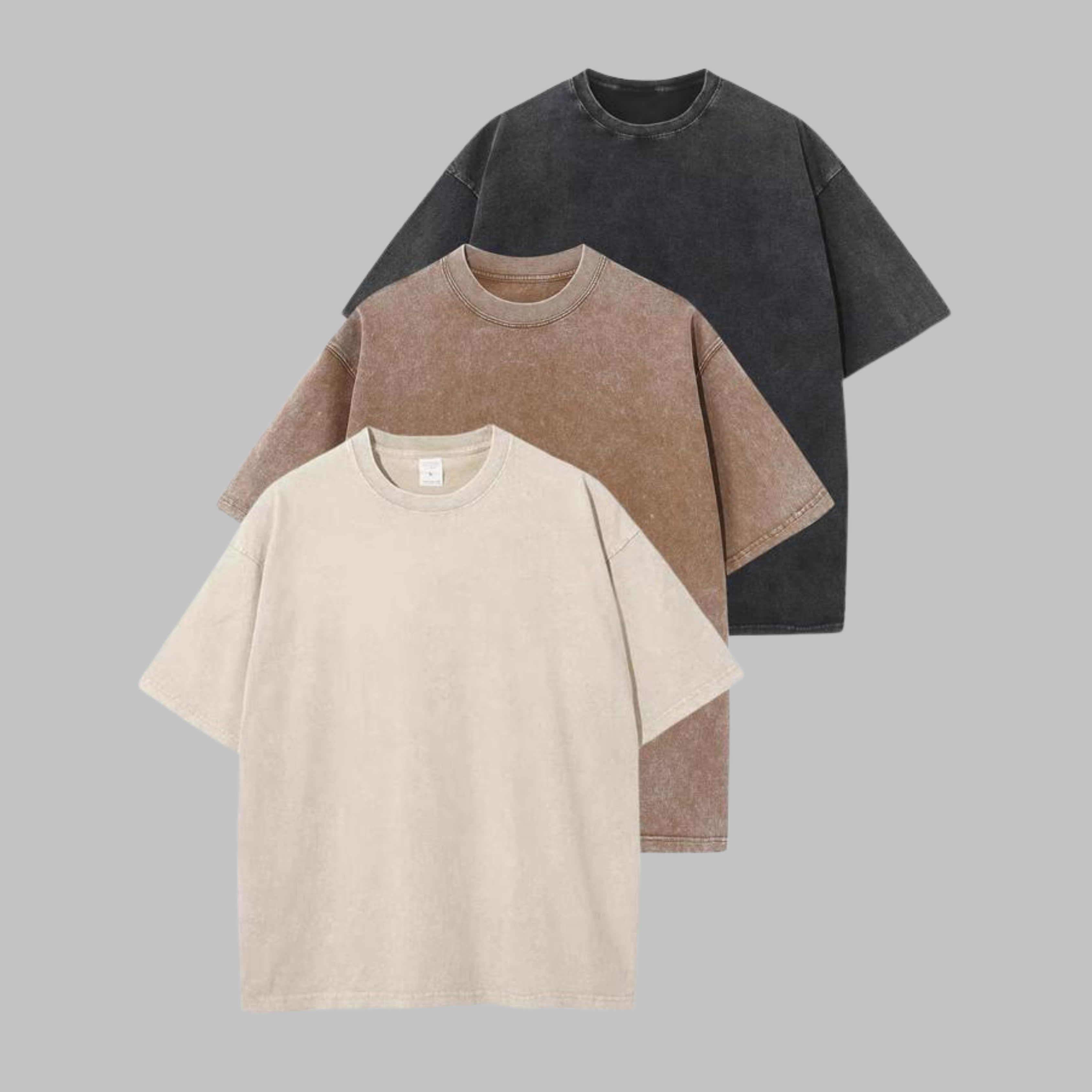 AFINA™ | Women Casual Oversized Wash Crew Neck Unisex Shirt