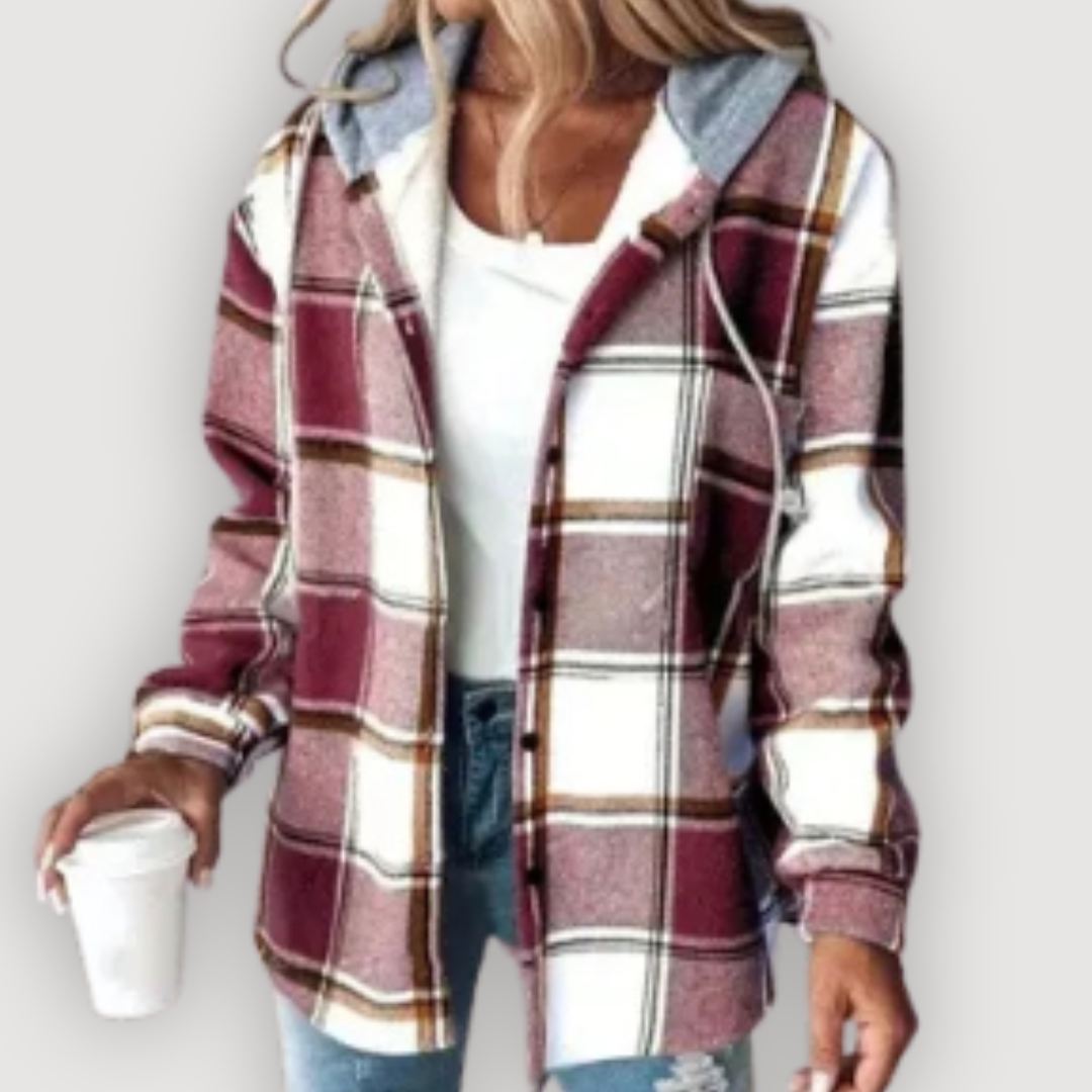 ROWAN – PLAID HOODED JACKET