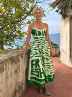 Marivelle | Fish Graphic Print Midi Dress