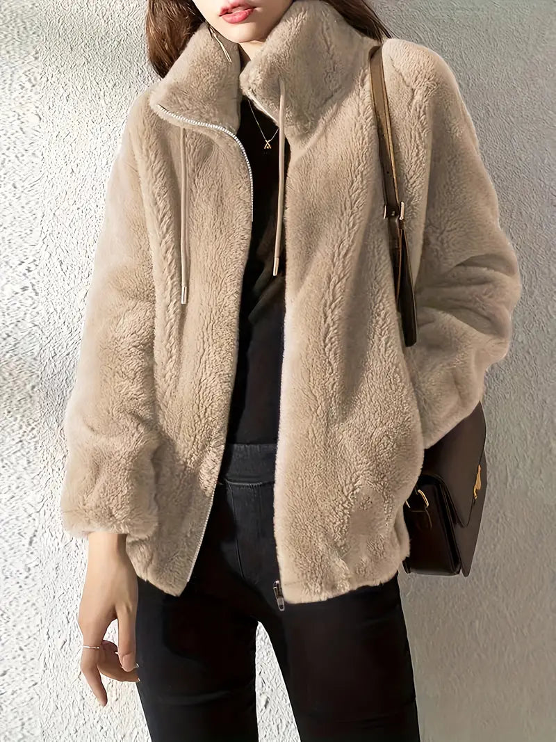 Maliza - Stylish Furry Fleece Jacket