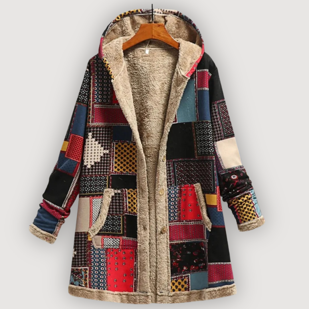 ALYSSA – COSY FLORAL COAT