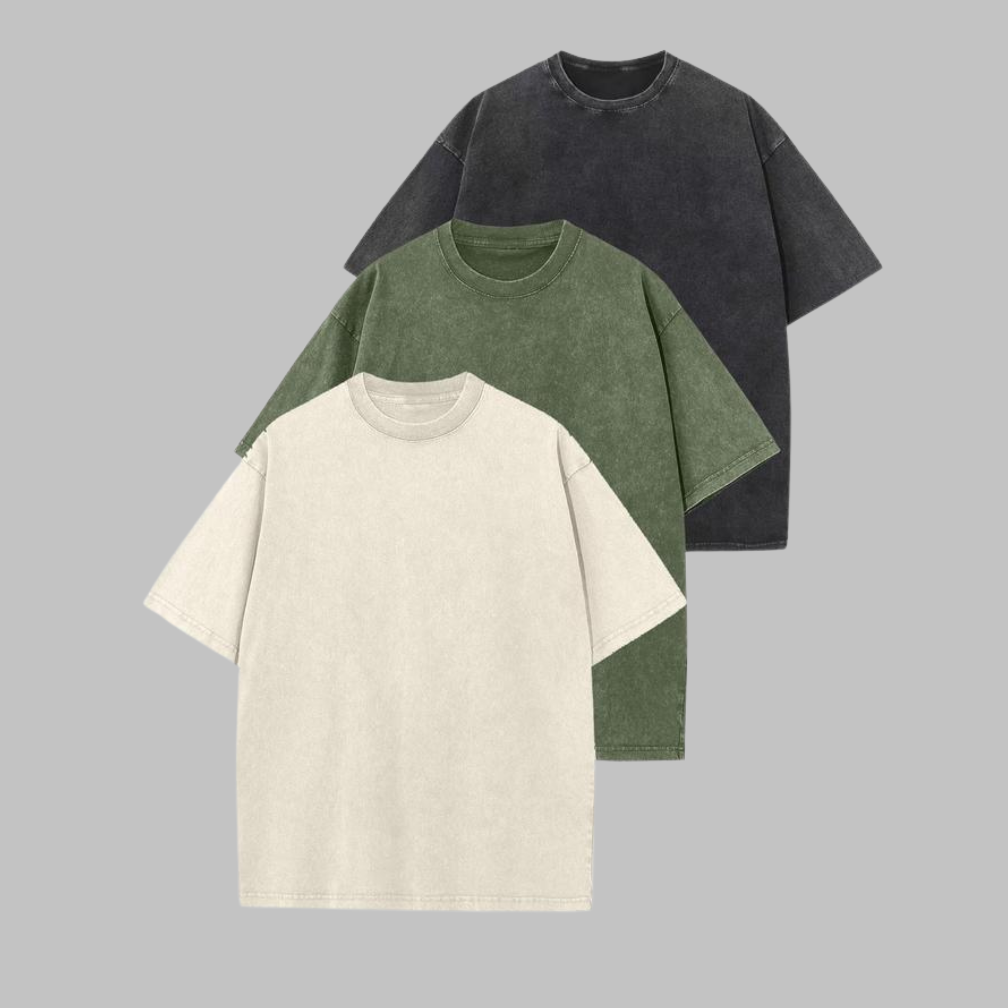 AFINA™ | Women Casual Oversized Wash Crew Neck Unisex Shirt