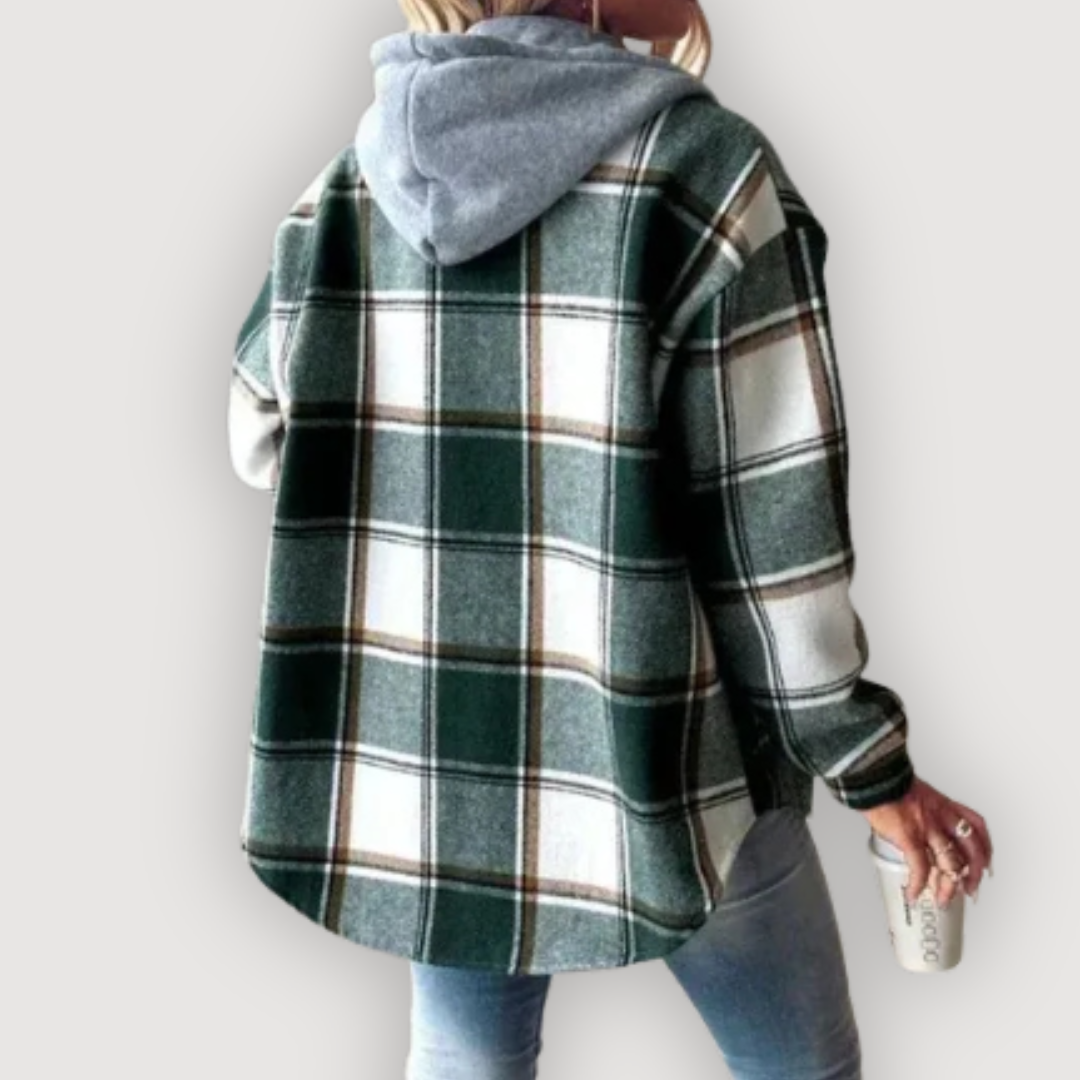 ROWAN – PLAID HOODED JACKET