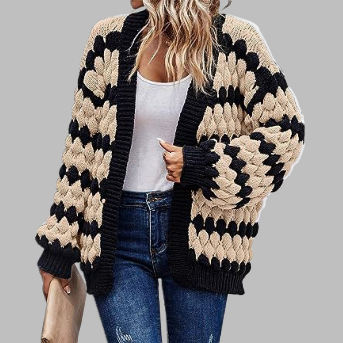 SALVACION™ – Casual Long Sleeve Drop Shoulder Cardigan
