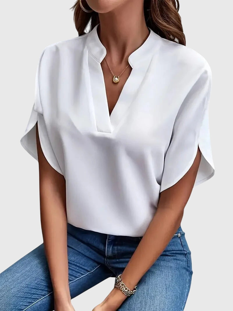 Beatrix | Soft and Elegant V-Neck Shirt