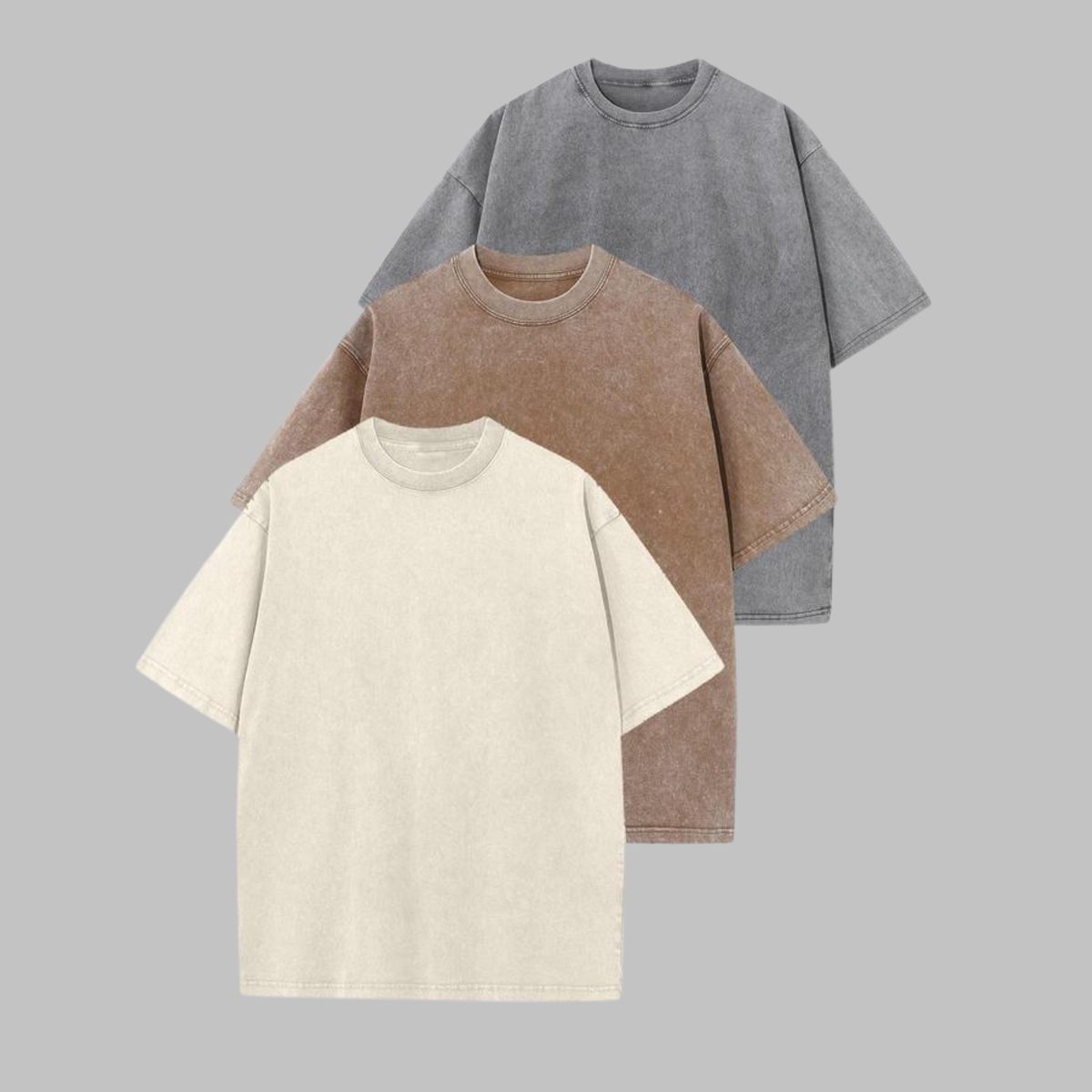 AFINA™ | Women Casual Oversized Wash Crew Neck Unisex Shirt