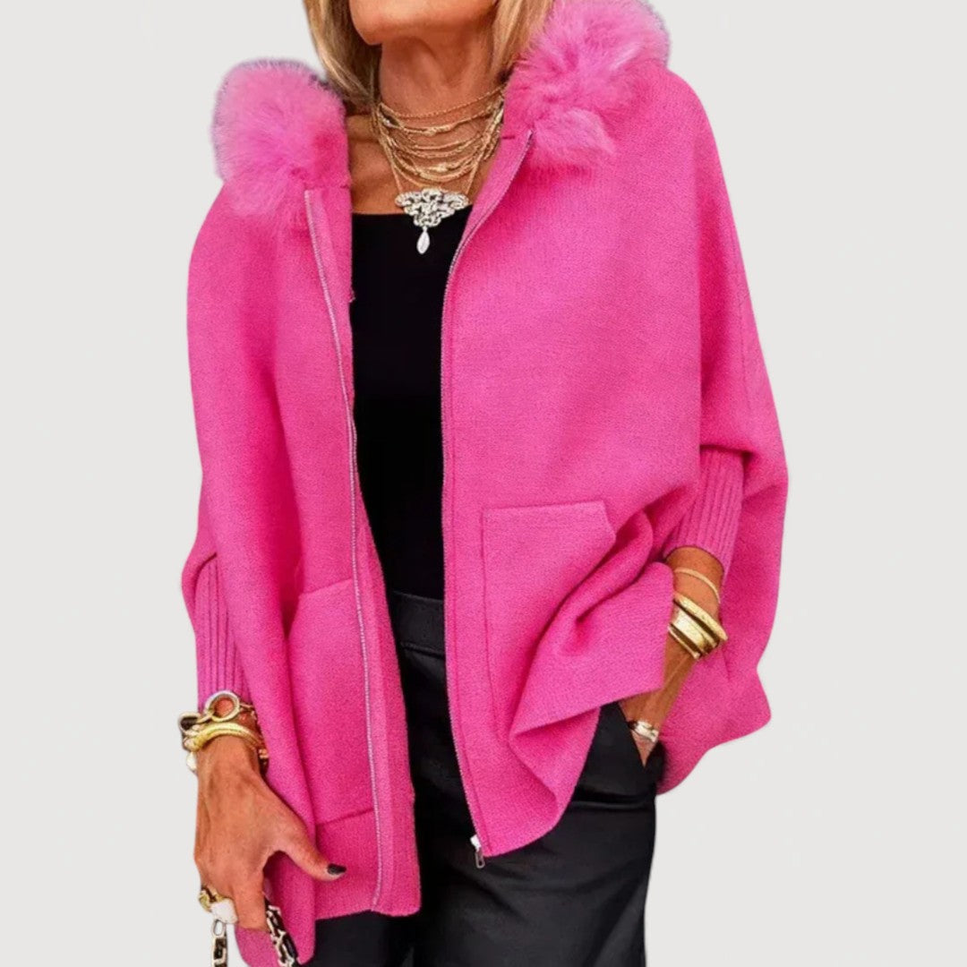 JENNA – HOODED CAPE COAT