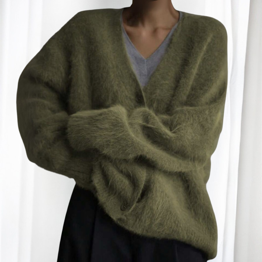 QUINCY™ - Comfy Button Front Drop Shoulder Cardigan