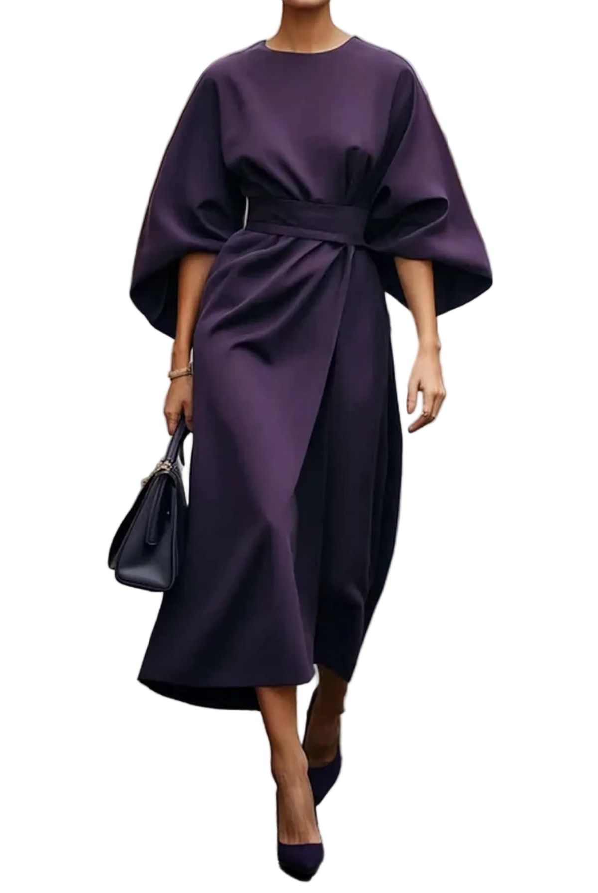 Maya™ | Elegant Lantern Sleeve Dress