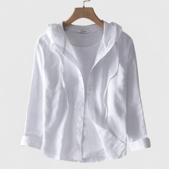Demi | Elegant Hooded Blouse