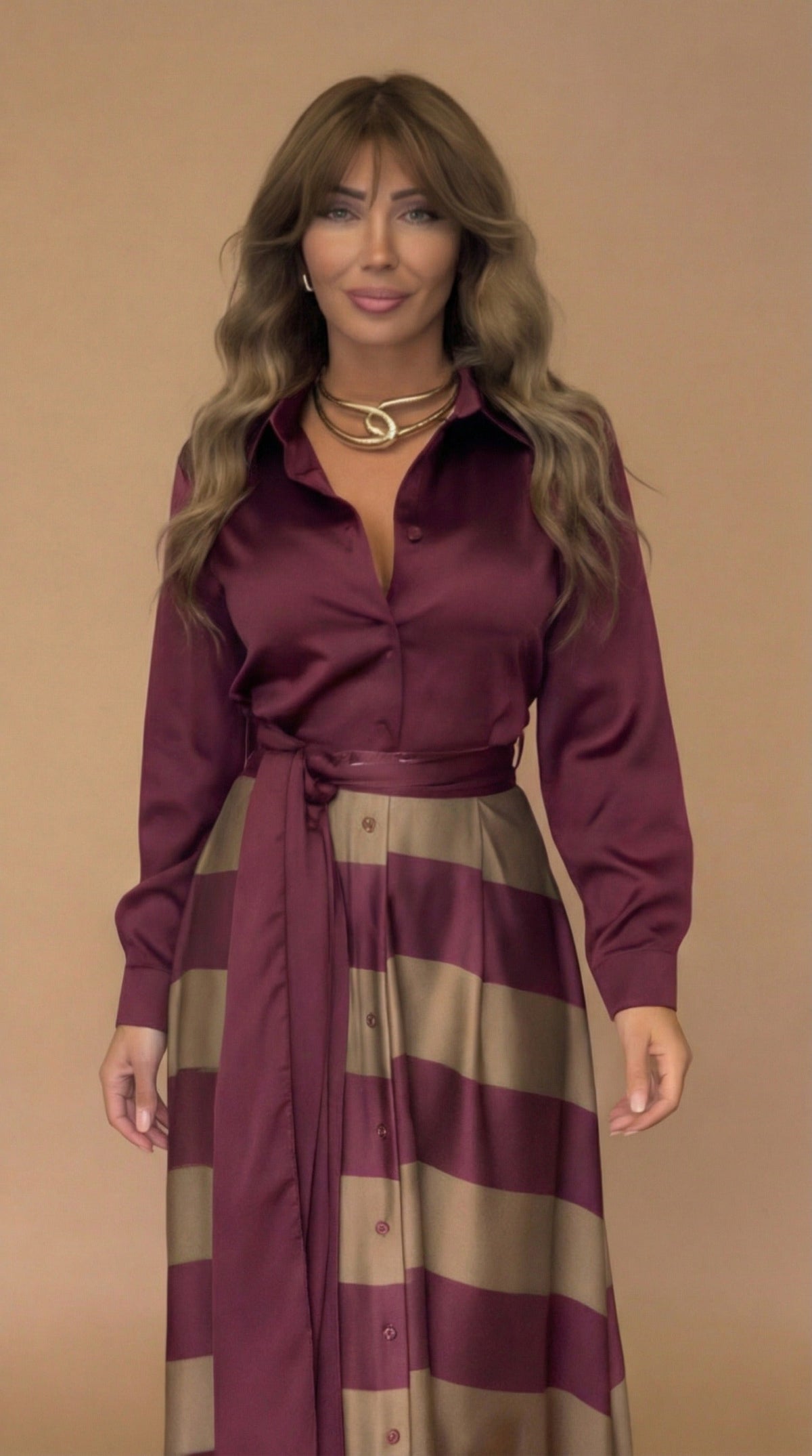 Mila™ | Striped Maxi Dress