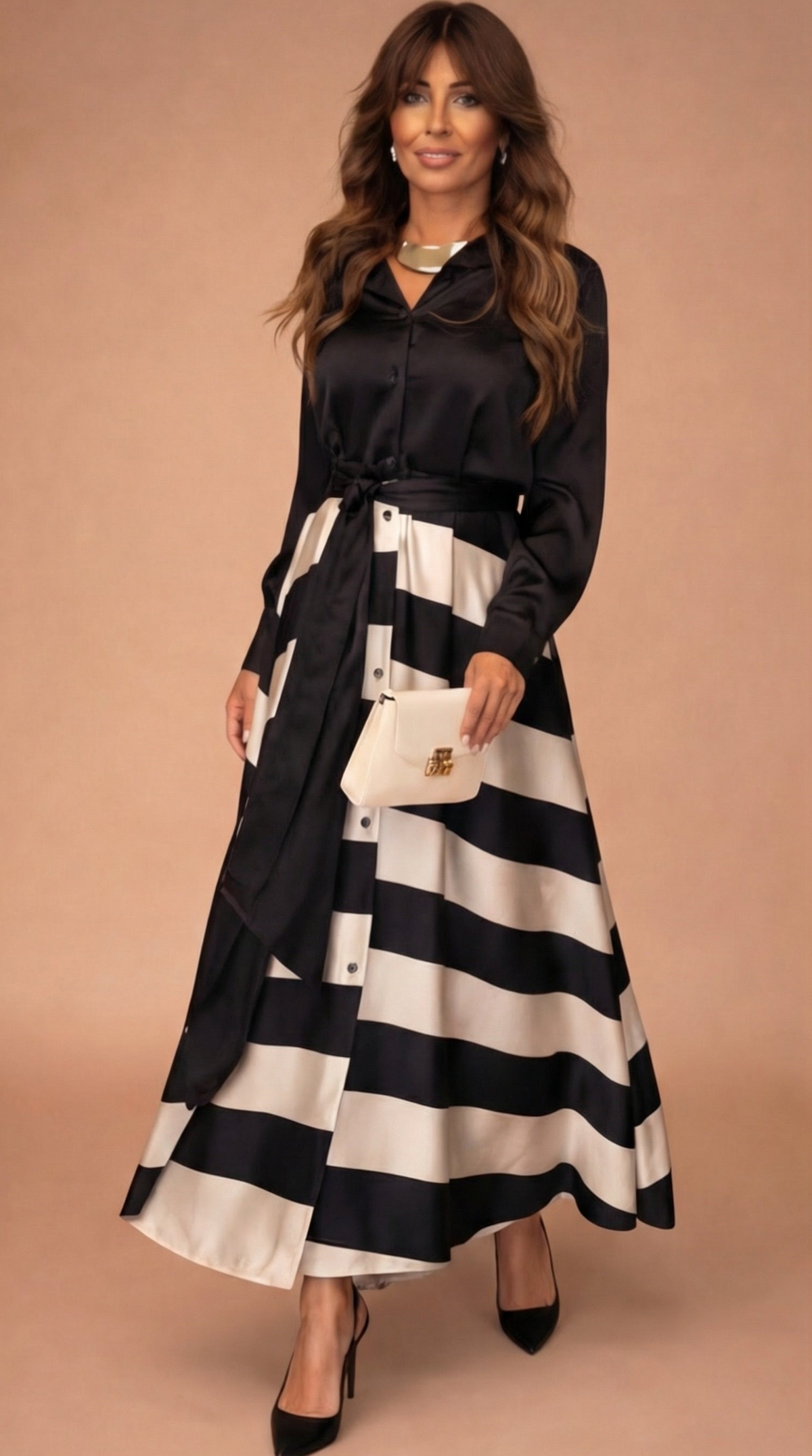 Mila™ | Striped Maxi Dress