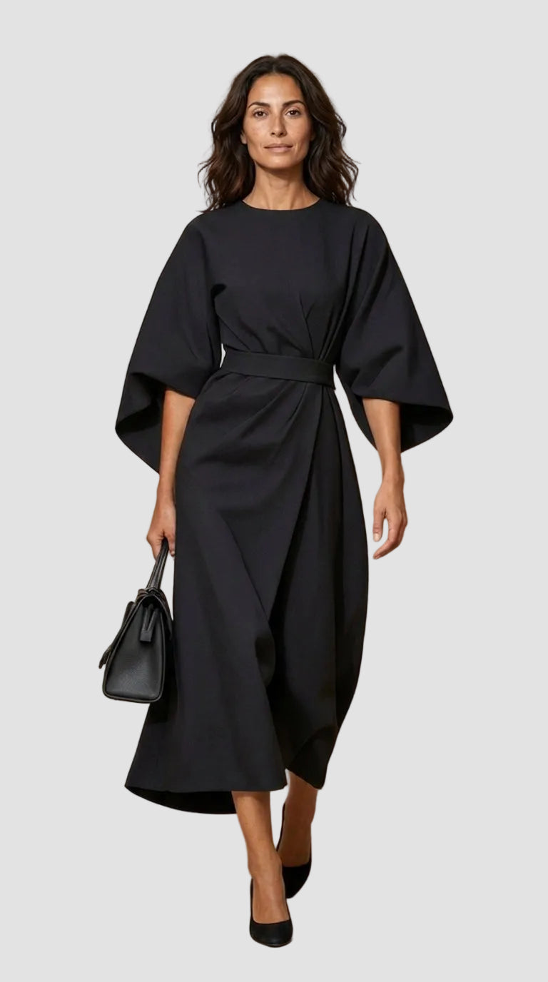 Maya™ | Elegant Lantern Sleeve Dress